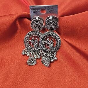 Divine Radha Krishna Antique Earrings