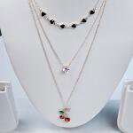 three layered cherry pendent neck piece