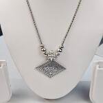 Oxidized Silver Antique Pendant Necklace
