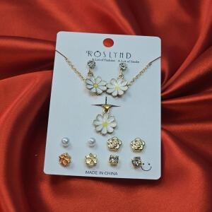 Roslynd Daisy Delight Necklace & Earring Set