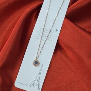 Golden Bloom Flower Pendant Necklace