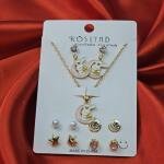 Roslynd Bunny Charm Necklace & Earring Set