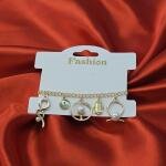 Elora Charm Pearl Bracelet – Elegant Gold Chain Design