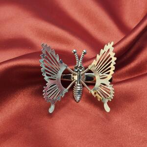 Dual-Tone Butterfly Luxe Catch Clip