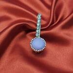 Lavender Charm Stone & Diamond Hair Clip