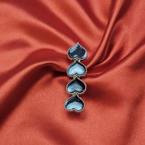 Gothic Heart Enamel Hair Clip