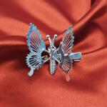 Silver Monarch Butterfly Metal Catch Clip