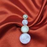Pastel Marble & Pearl Drop Hair Clip