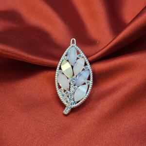 Crystal Leaf Elegance Hair Clip