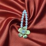 Pearl Glow Crystal Flower Catch Clip