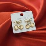 Korean Yellow Bow Charm Earrings
