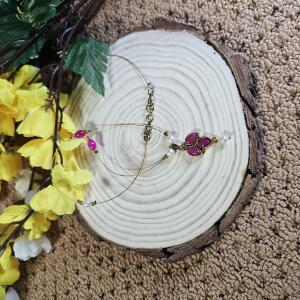 Pink Petal Pearl Invisible Chain Pendant