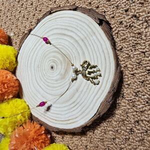 Shree Ganesha Pearl Invisible Chain Pendant