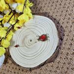 Ruby Glow Invisible Chain Pendant