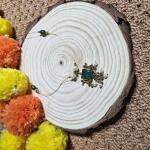 Emerald Grace Stone Invisible Chain Pendant