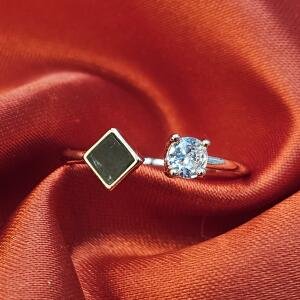 Black Luxe Adjustable Ring – Bold Elegance Collection