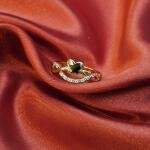 Golden Heart Wave Ring