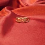 Golden Leaf Sparkle Ring – By Noolxz